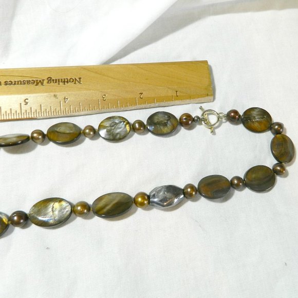 Simon Sebbag Hematite & Tiger Eye Necklace - Picture 6 of 6